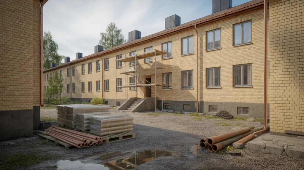 stambyte och badrumsrenovering i flerbostadshus i k rrtorp bagarmossen