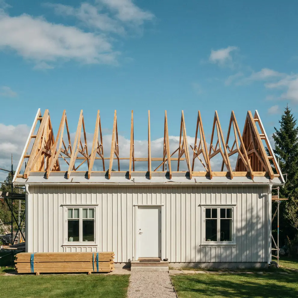 bygga takstolar bagarmossen stockholm